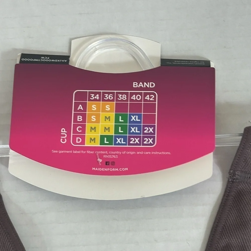 MAIDENFORM Seamless Lounge Bra Large Sparrow (Purple Brown) NWT‎